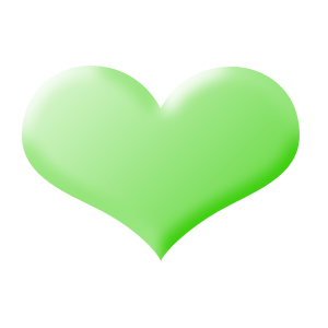 Gif animé coeur vert
